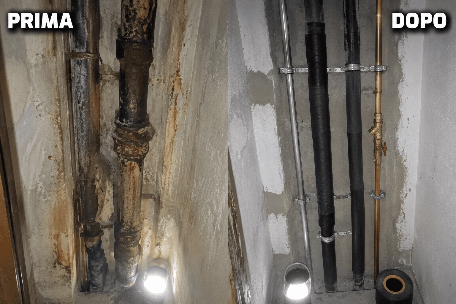Tubazioni vecchie e arrugginite rifatte — idraulico a Sesto San Giovanni